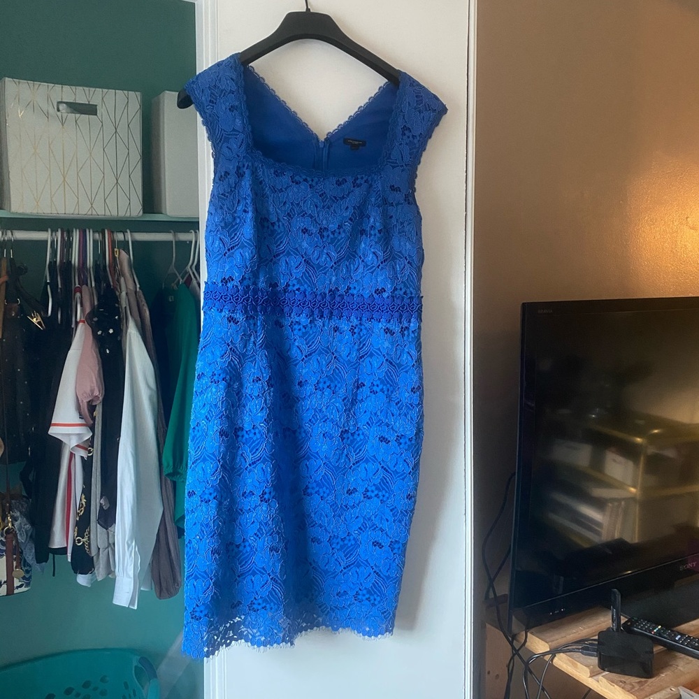 Ann Taylor blue lace dress